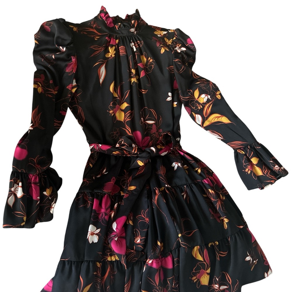 Floral Black Dress